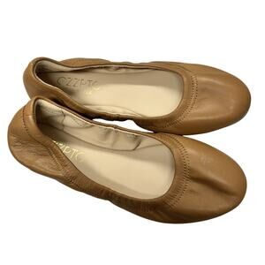 New CZZPTC Life Style Ballet Flats Coffee Brown Size 6.5 Teal Rubber Sole